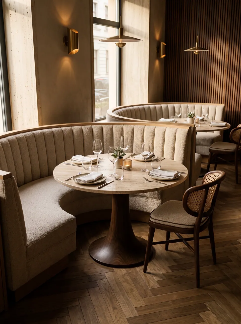 Curved, Half-Round & U-Shaped Booths